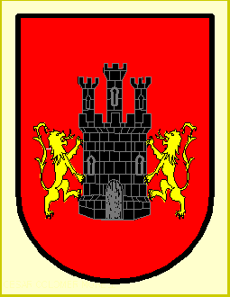 Variante de gules con castillo de sable